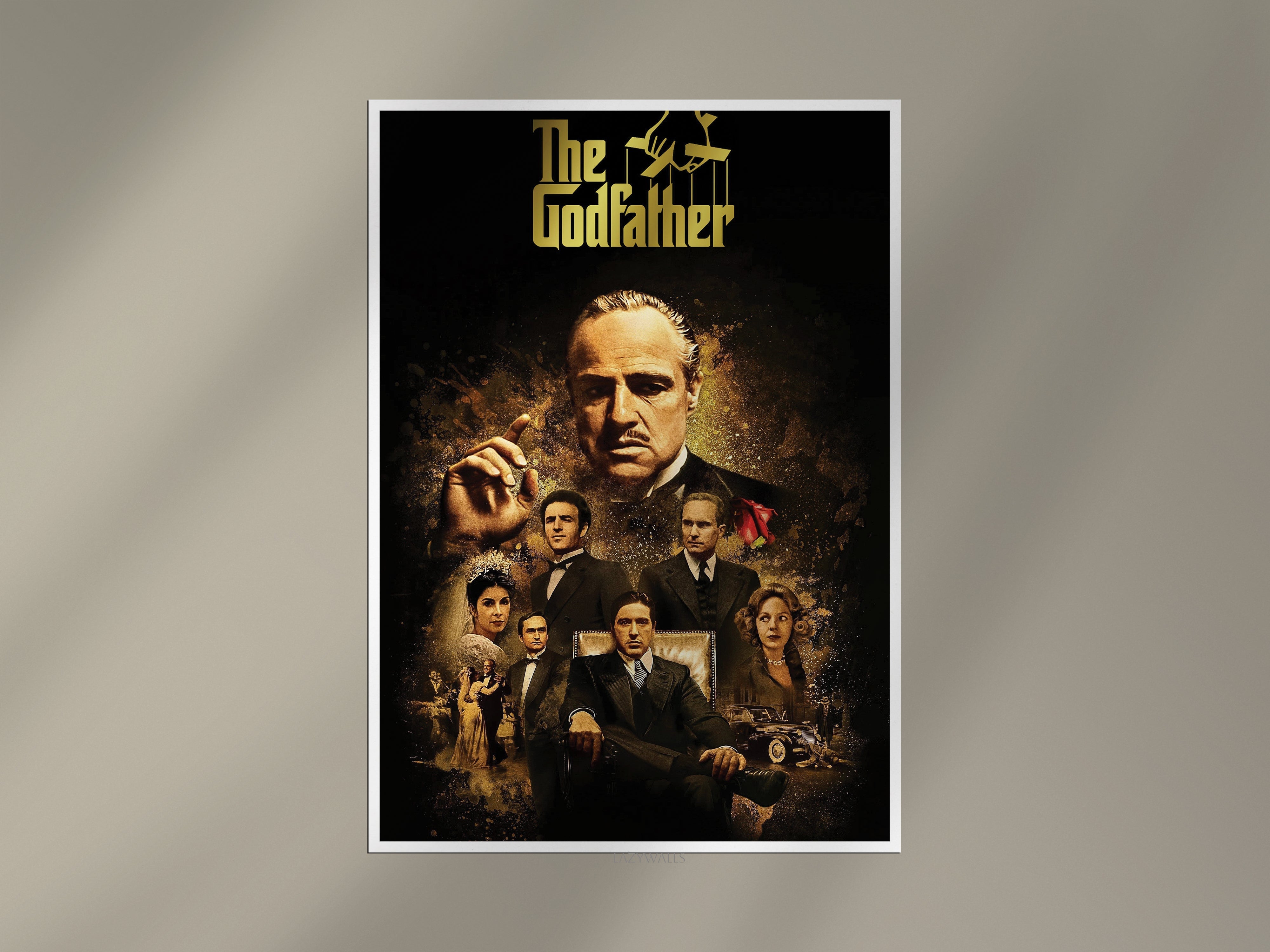The Godfather Collage Poster | Classic Mafia Movie Wall Art Lazywalls